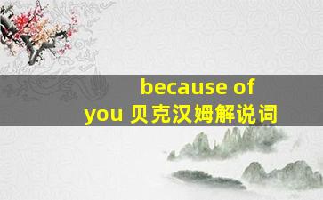 because of you 贝克汉姆解说词